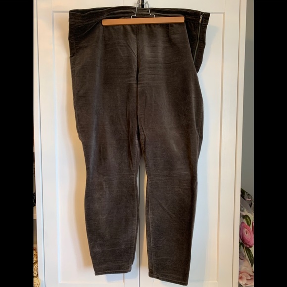 Gap Soft Black Velvet Side Zip Legging - Picture 2 of 5